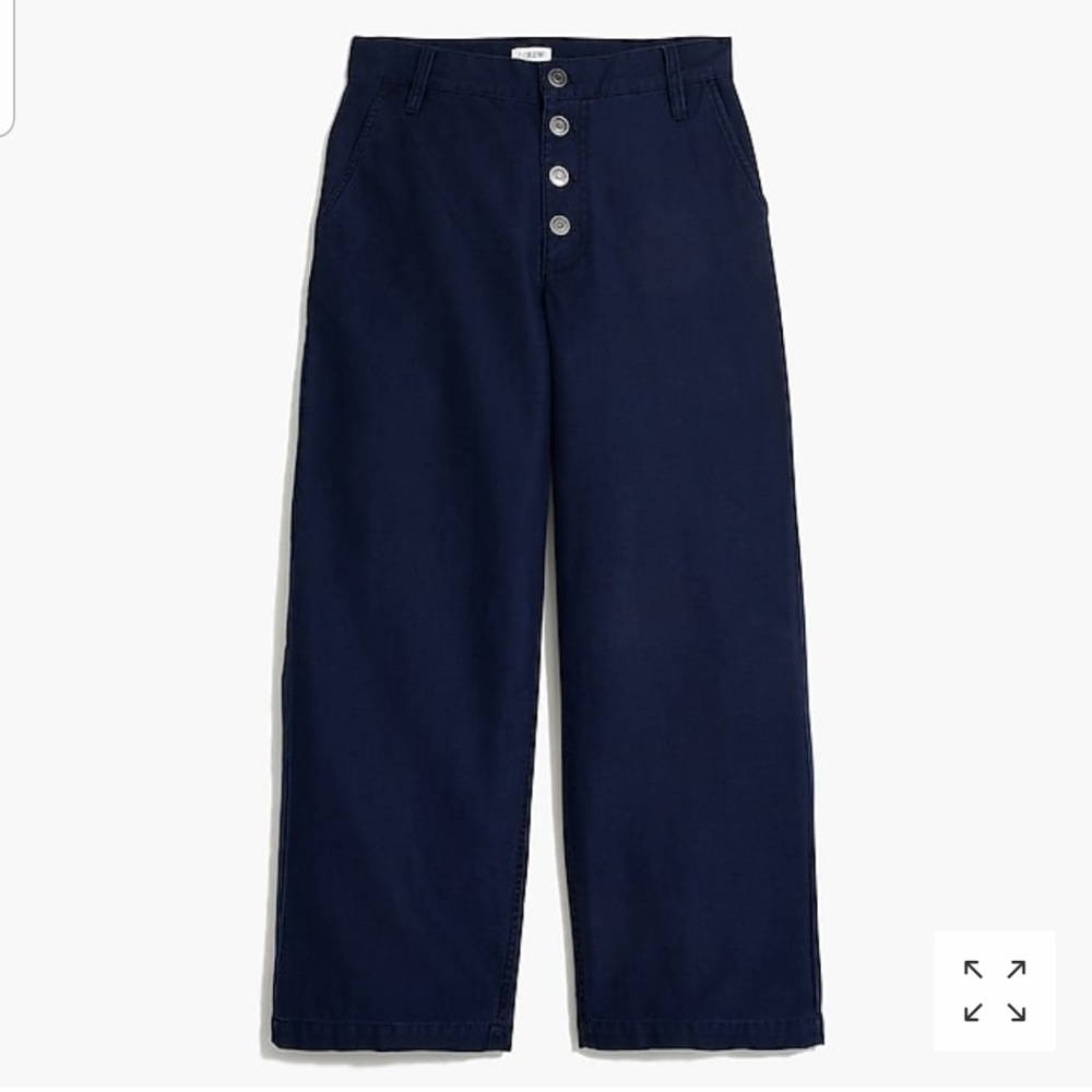 J Crew Wide Led Button-Front Pants
